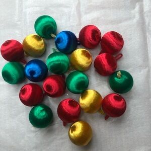 Vintage Satin Thread Festive Bauble Christmas Ornaments